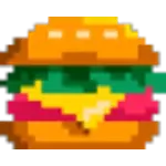 pixelated cheese burger
