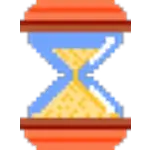 pixelated hour glass timer